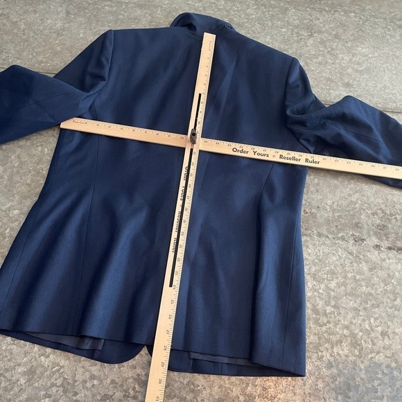 Vintage Pendleton Womens Blazer Jacket Sz 14 Wool Sport Coat USA Navy Blue Gold - Picture 12 of 16